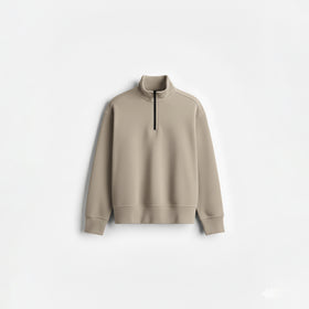 [OZS] Oversized Quarter Zipper Sweatshirt
