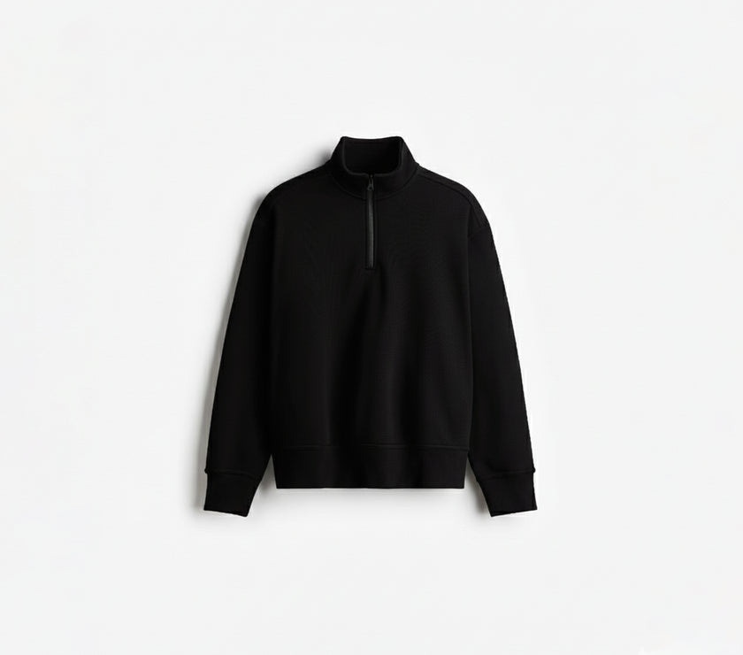 [OZS] Oversized Quarter Zipper Sweatshirt