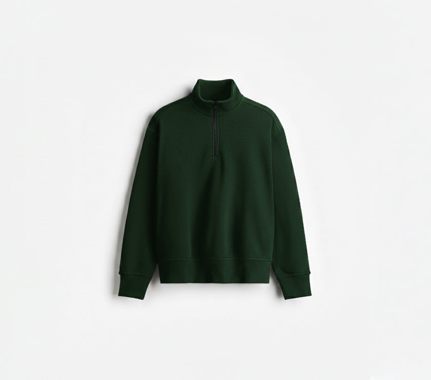 [OZS] Oversized Quarter Zipper Sweatshirt