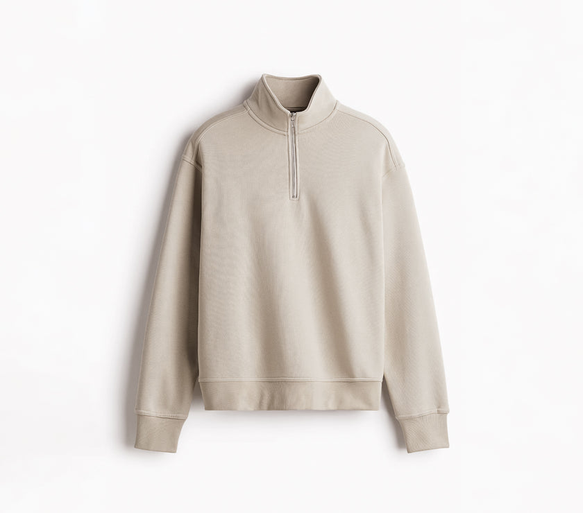 [OZS] Oversized Quarter Zip Sweatshirt