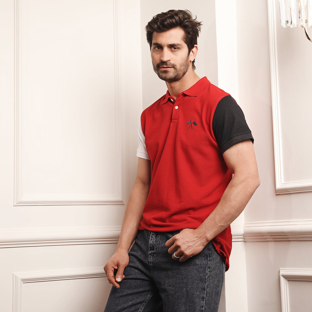 Big Flags Cotton Polo Shirt