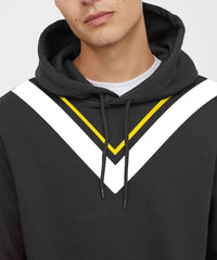 V Double Stripped Hoodie